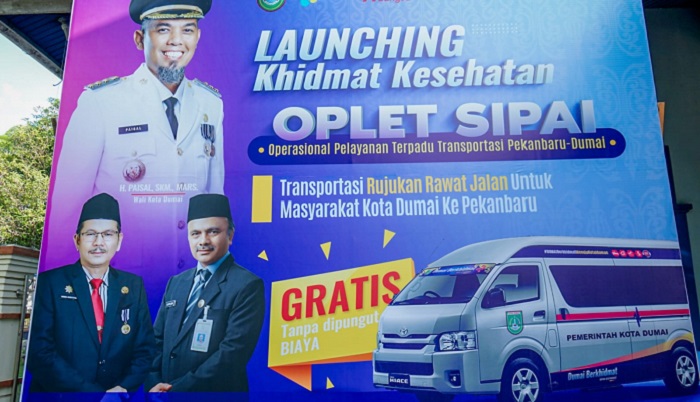 Wali Kota Dumai Launching Inovasi OPLET SIPAI,  Antar Pasien Ke Pekanbaru Gratis!