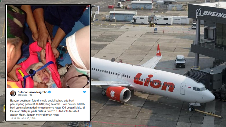 GAWAT... Banyak yang Percaya, Ternyata Ini Fakta Sebenarnya Kabar Bayi Selamat yang Disebut Penumpang Lion Air JT 610 yang Jatuh