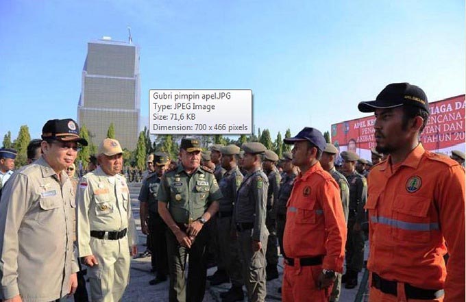 Gubri Pimpin Apel Siaga Darurat Bencana Asap