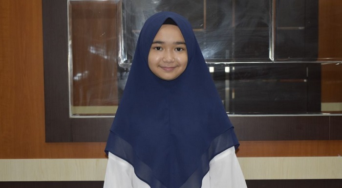 HEBAT!  Aisyah Pelajar MTsN  Andalan Pekanbaru  Juara MTQ Tijan Annur di Qatar