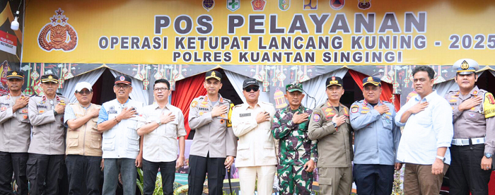 Forkopimda Kuansing Tinjau Kesiapan Pos Keamanan di Tugu Carano