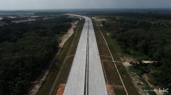 Ruas Tol Riau-Sumbar Seksi Pekanbaru-Bangkinang Sepanjang 40 Kilometer Sudah Dibangun 29 Kilometer