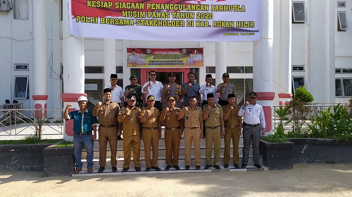 Polres Rohil Gelar Apel Konsolidasi Kesiap Siagaan Penanggulang Karhutla