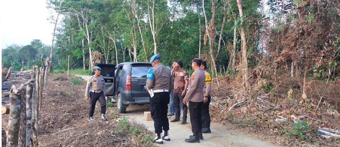 Wakil Pamatwil Polda Riau Lakukan Pengecekan Kesiapsiagaan Karhutla di Wilayah Polsek Kuantan Mudik