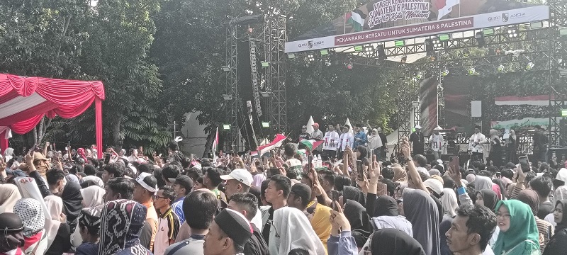 Penggalangan Dana untuk Sumatera dan Palestina  di Pekanbaru Tembus Rp1 Miliar