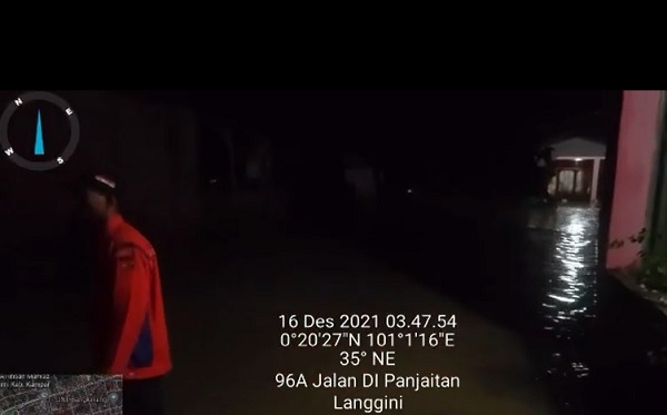Diguyur Hujan, Sejumlah Lokasi di Kota Bangkinang Kebanjiran Dinihari Tadi