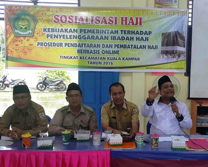 Kemenag Pelalawan Lakukan Sosialisasi Haji di Perbatasan Malaysia