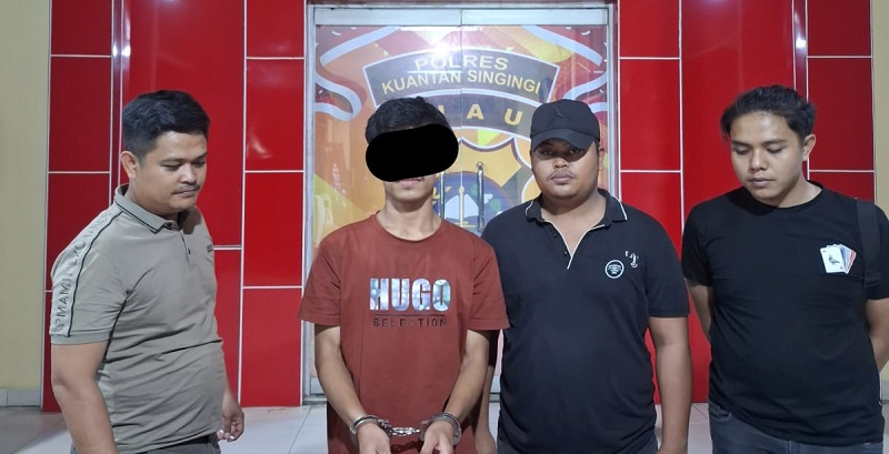Polres Kuansing Amankan Terduga Pelaku Narkotika di  Muaro Langsat