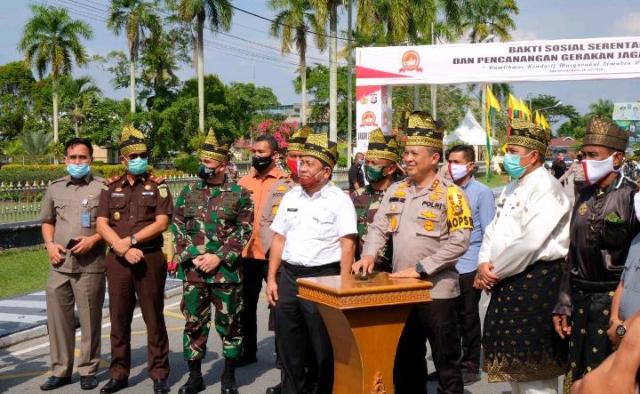 Dipusatkan di Siak, Polda Riau Gelar Bakti Sosial Serentak Jelang Hari Bhayangkara Ke-74