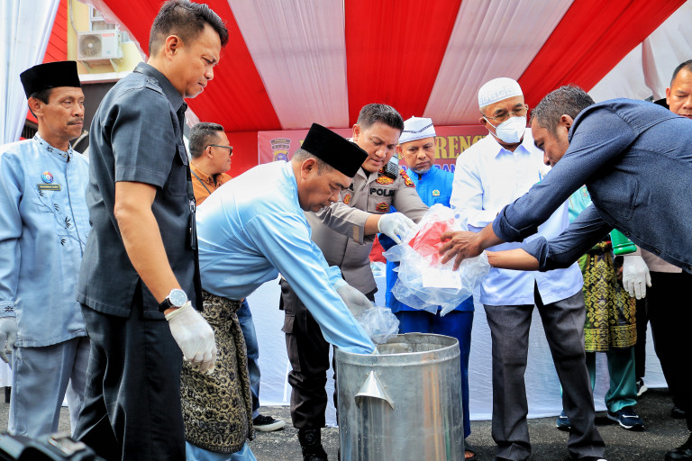 Tangkap dan Musnahkan 4 Kilogram Sabu, Pemkab Meranti Apresiasi Polres Meranti