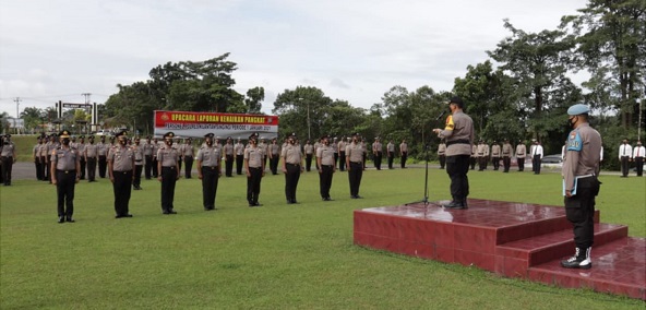 70 Personel Polres Kuansing Naik Pangkat, Wujud rasa syukur, Berikan Bansos kepada Masyarakat Tak Mampu.