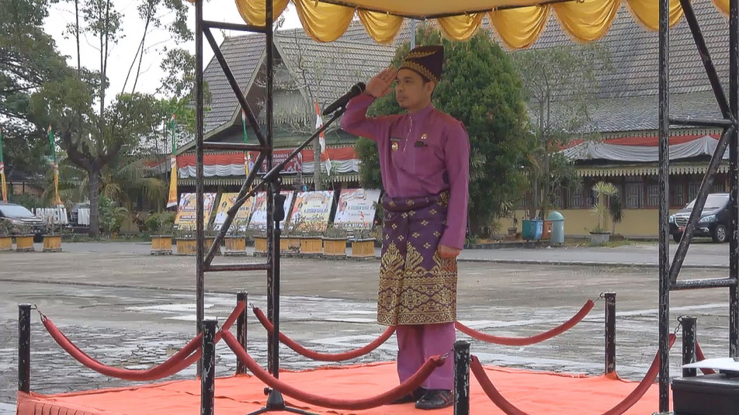 Erisman Yahya Pimpin Apel Perdana Sebagai PJ Bupati Inhil