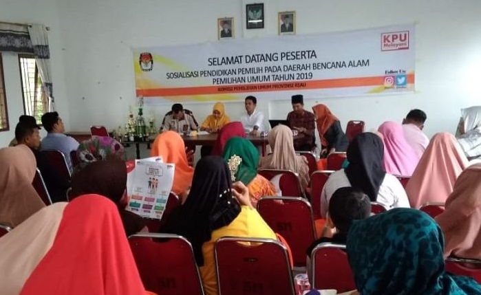 KPU Riau Gelar Sosialisasi Pemilih di Daerah Bencana Alam