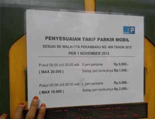 Wako Terbitkan SK Penyesuai Tarif Parkir Mal Capai Rp20.000