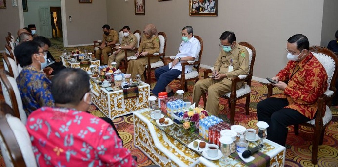 Bahas Festival Ekonomi Syariah Wilayah Sumatera 2021, Gubri Terima Kunjungan BI Wilayah Riau