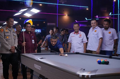 Turnamen Billiard Nine Ball Piala Dandim 0320/Dumai Semarakkan HUT ke-80 RI di Dumai