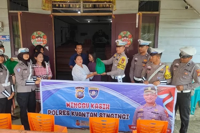 Sat Lantas Polres Kuansing Gelar “Minggu Kasih” Dalam Rangka Cipta Kondisi Pasca Pilkada Serentak 2024