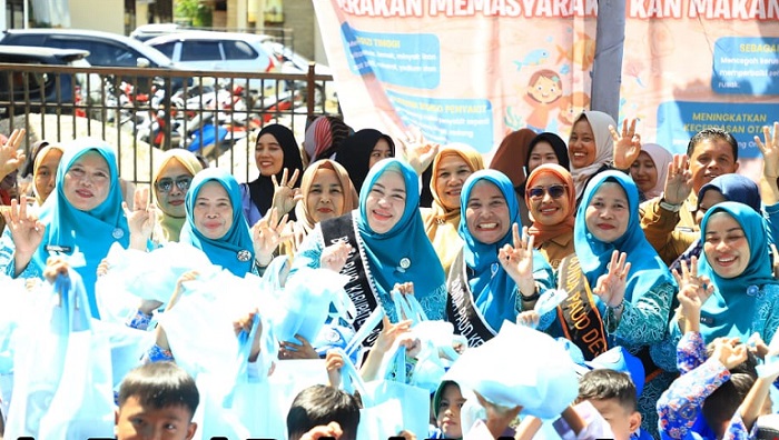 Bunda Paud Rohul  Ajak Warga Rambah Gemar Makan Ikan