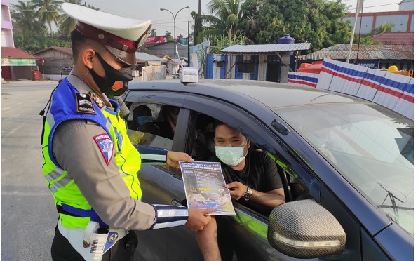 Operasi Zebra Hari Kedua, Satlantas Rohil Fokus Pada Pencegahan Covid 19