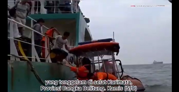 KM Hamisa Jaya Tenggelam, Enam Awaknya Diselamatkan Tim SAR Gabungan ke Dumai