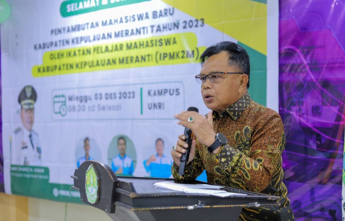 Hadiri Penyambutan Mahasiswa Baru, Asmar Sampaikan Informasi Beasiswa