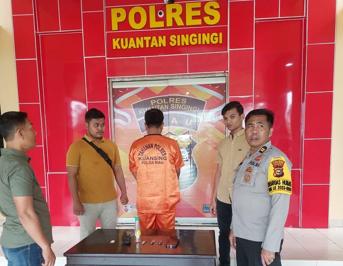 Satresnakoba Polres Kuansing Ciduk Tersangka  Narkoba di Beringin Taluk