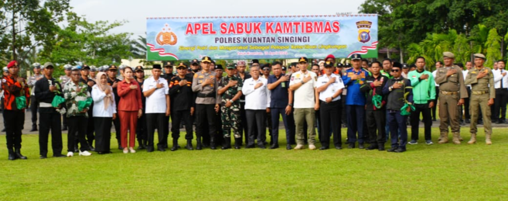 Apel Sabuk Kamtibmas, Pemkab Kuansing dan Polri Komitmen Ciptakan Kondusivitas