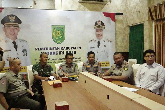 Pemkab Inhil Ikuti Rapat Virtual Bahas Kondisi Terkini Karhutla