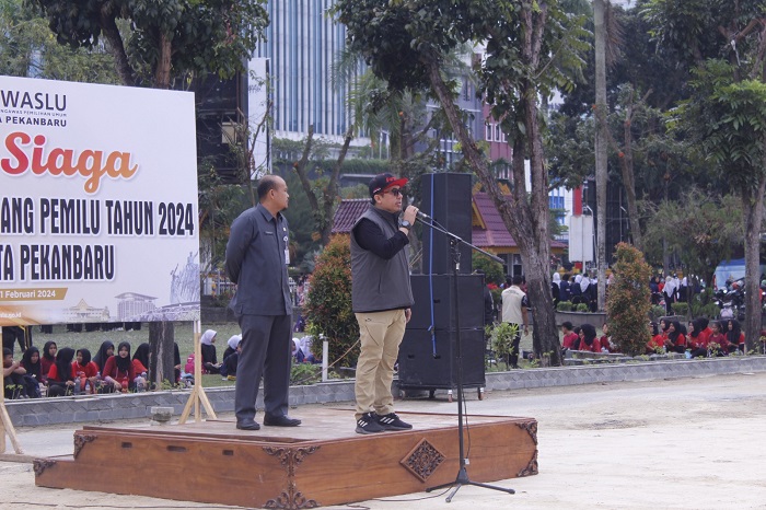 Apel Pengamanan TPS Pemilu 2024, Pj Wali Kota Pekanbaru Ajak Semua Pihak Bersinergi