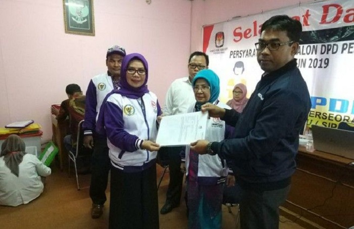 KPU Terima Berkas Persyaratan Minimal Dukungan Lima Balon DPD RI dari Riau