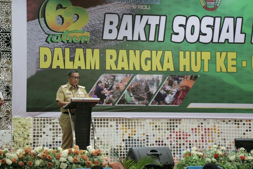 HUT Ke-62 Korem 031/WB, Wagubri Hadiri Baksos Donor Darah dan Plasma Konvalesen