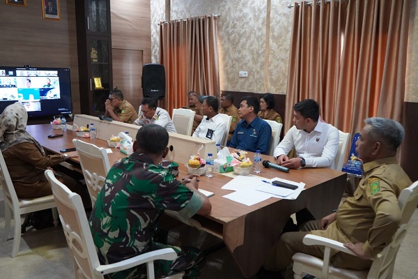 Inhil Komitmen Kendalikan Inflasi, Ikuti Rakor Nasional Virtual Bersama Kemendagri