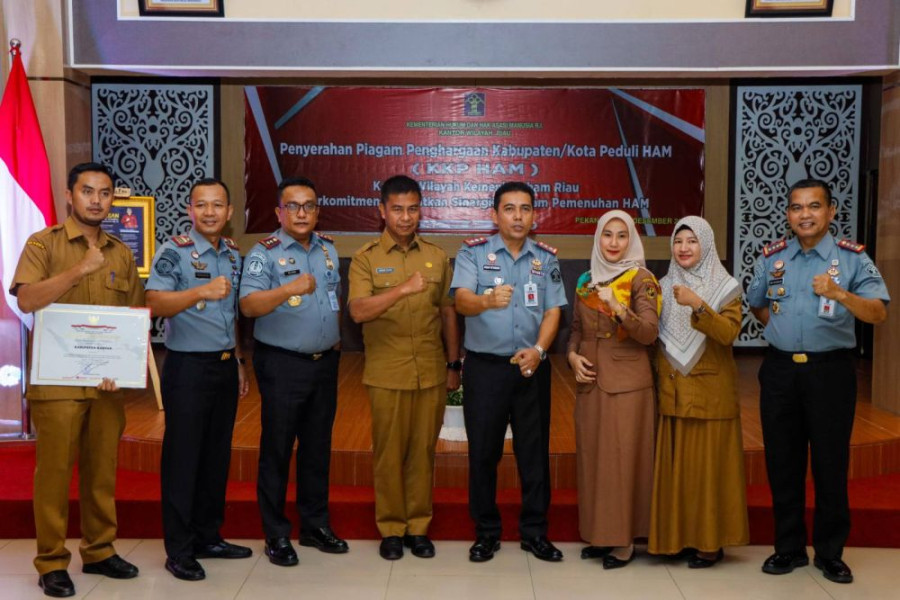 Kampar Raih Penghargaan Sebagai Kabupaten Peduli HAM Tahun 2023