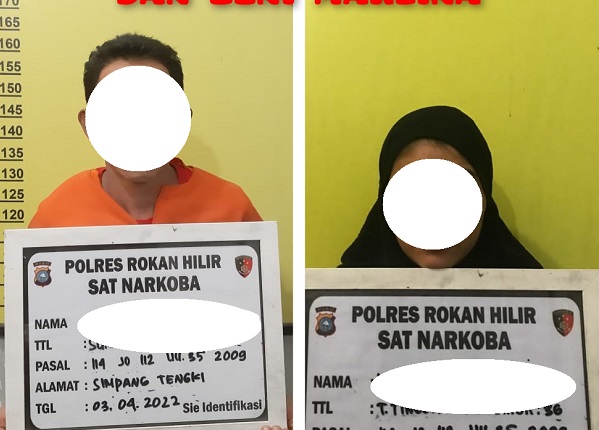 Edarkan Sabu, Sepasang Suami Istri Terpaksa Puasa dan Lebaran di Polres Rohil