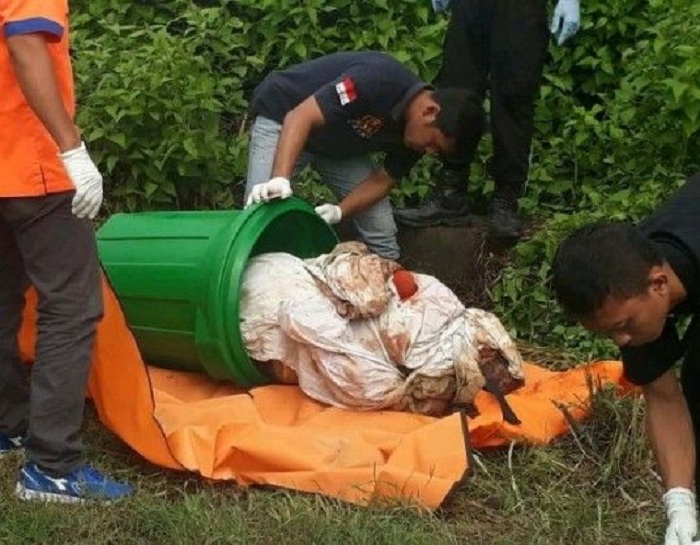 GEGER...Wanita Korban Pembunuhan, Ditemukan Terbungkus Sprei Dibuang di Tong Sampah, Ini Fotonya
