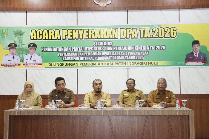 Bupati Inhu Serahkan DPA TA 2026, Tegaskan Pengelolaan Anggaran Transparan dan Akuntabel