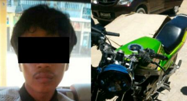 Sia-sia...Bawa Kabur Motor Curian Sampai ke Rohil, Akhirnya Tertangkap Juga