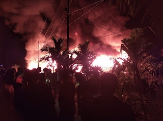 Tiga Rumah di Teluk Belengkong Ludes Terbakar