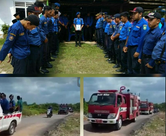 Begini Prosesi Pemakaman Anggota Damkar Mandau Korban Laka Maut