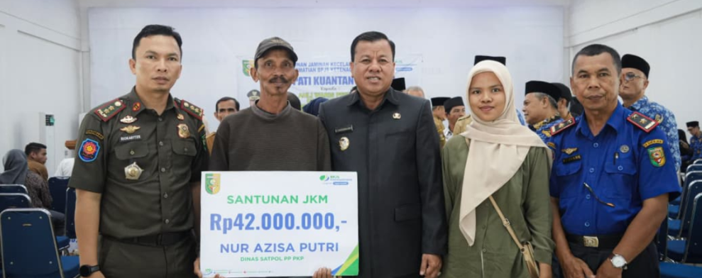 Bupati Kuansing Tegaskan Komitmen Lindungi Pekerja Rentan, Santunan Capai Rp2,7 Miliar