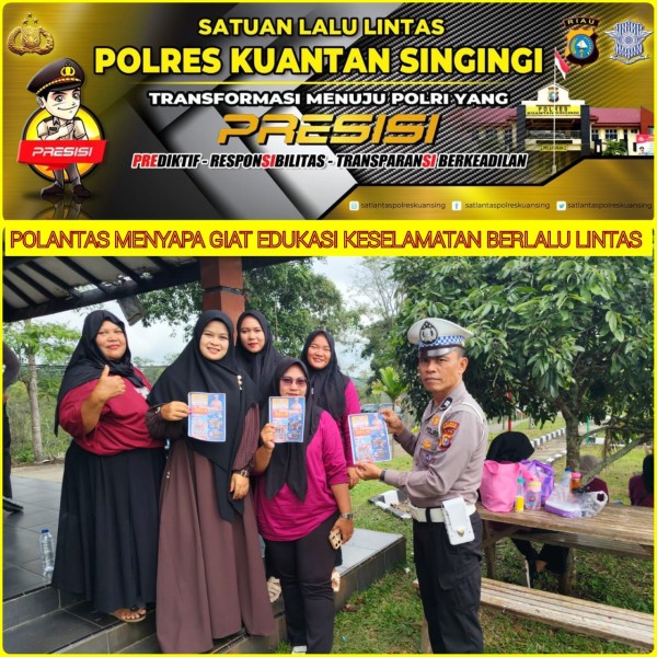 Polantas Menyapa, Sat Lantas Polres Kuansing Edukasi Masyarakat tentang Keselamatan Berlalu Lintas
