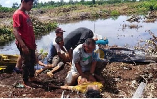 Jembatan Patah, Alat Berat Terjun ke Kanal, Operator dan Kernetnya  Tewas Tenggelam di Bukitbatu