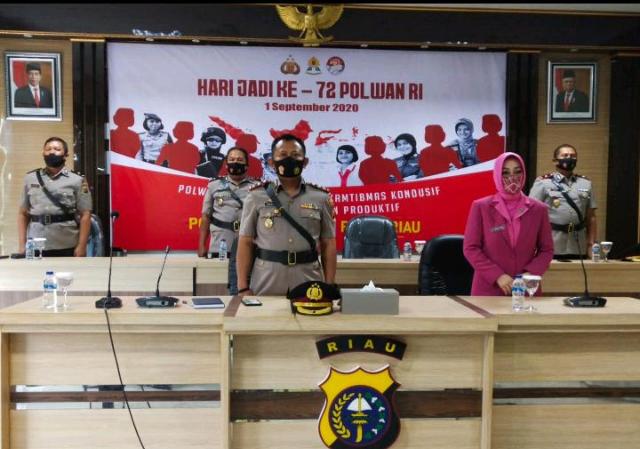 Polres Rohul Gelar Peringatan Hari Jadi Polwan ke 72 Secara Virtual