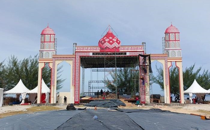 Dibangun di PInggir Laut, Begini Penampakan Pembangunan Astaka MTQ Tingkat Provinsi di Bengkalis
