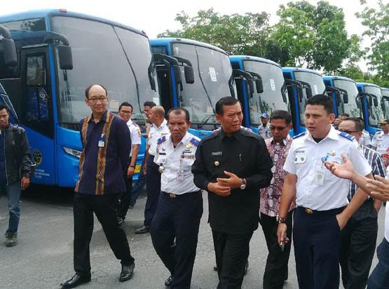 Resmikan Operasional 50 Unit Bus Baru, Wako: Semoga Bisa Urai Kemacetan di Pekanbaru