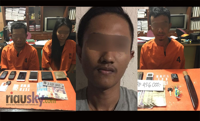 Polres Inhil Ciduk 4 Orang Terkait Narkoba, Salah Satunya Gadis Cantik