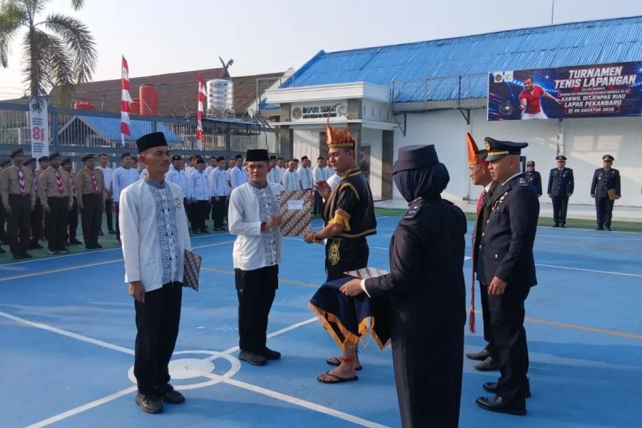 1.608 WBP Lapas Pekanbaru Dapat Remisi Pengurangan Hukuman, 7 Langsung Bebas
