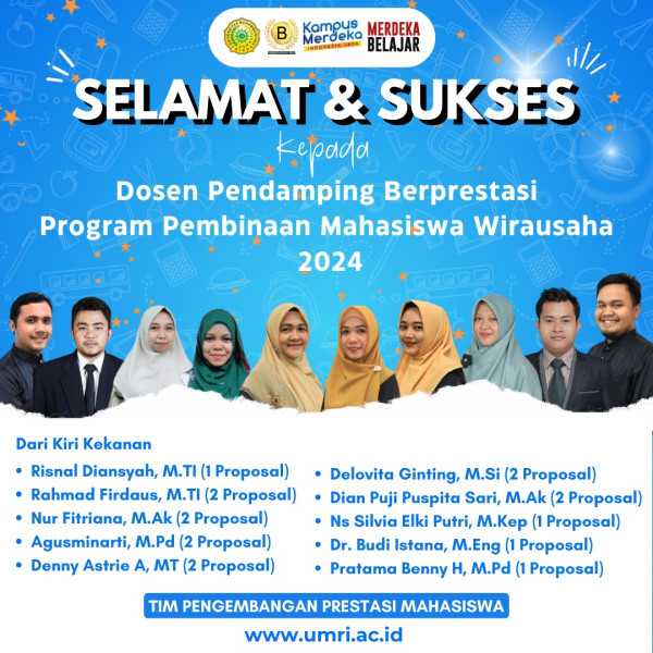Program P2MW Kemendikbudristek Tahun 2024, UMRI Puncaki Proposal Lolos Terbanyak