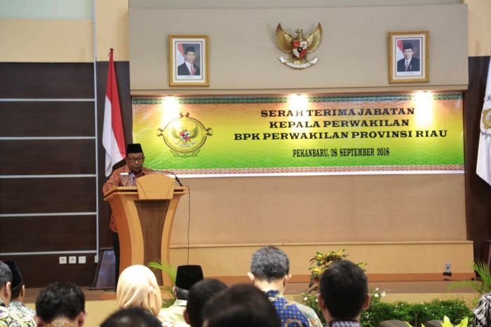 Plt Gubri Hadiri Sertijab Kepala BPK Perwakilan Provinsi Riau