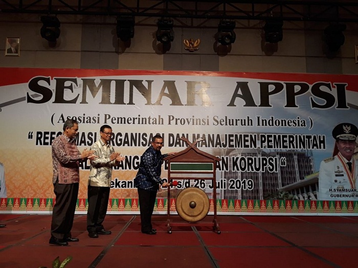 Wakil Gubernur Riau  Buka Seminar APPSI 2019
